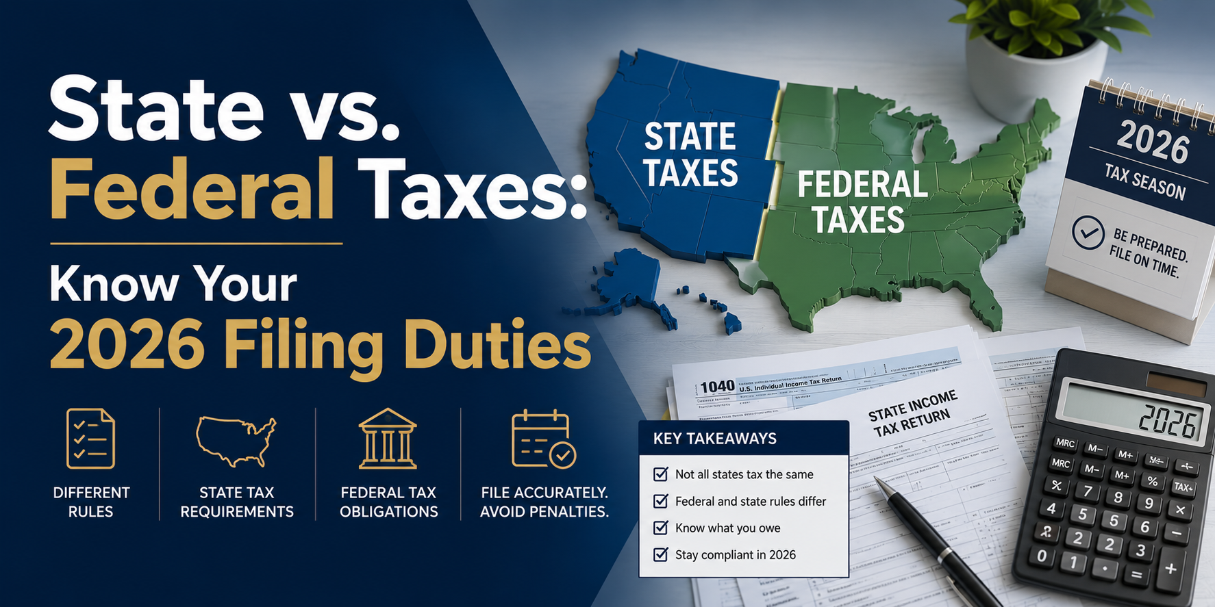 State vs. Federal Taxes: Know Your 2026 Filing Duties