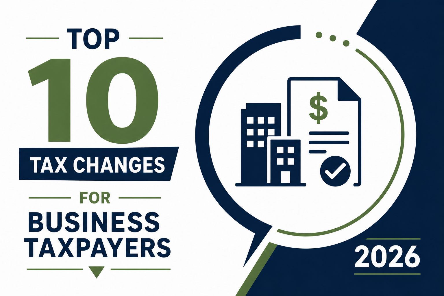 Top 10 Tax Changes for Business Taxpayers in 2026